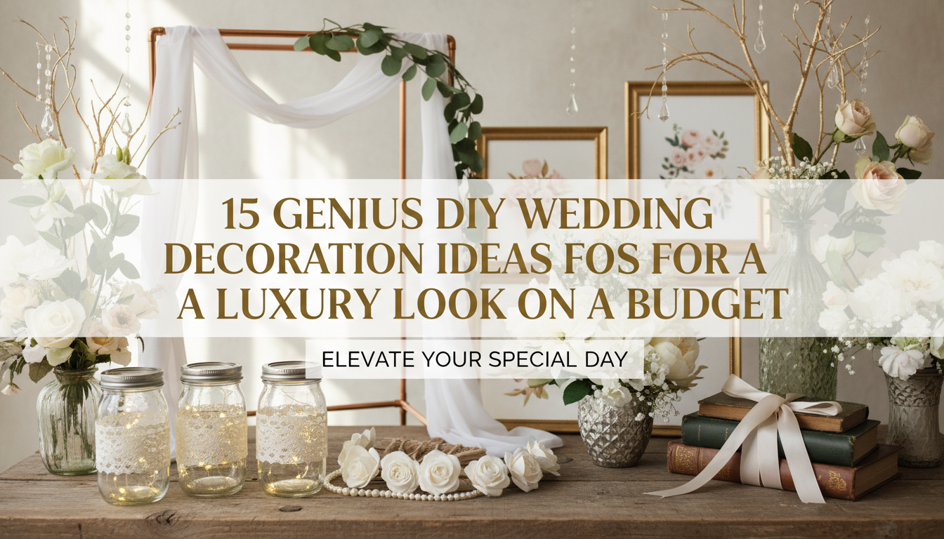 15 Genius DIY Wedding Decoration Ideas for a Luxury Look on a Budget