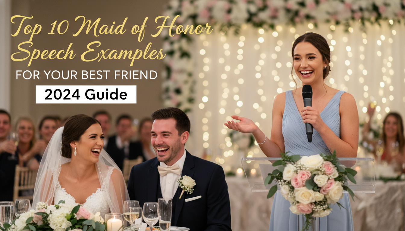 Top 10 Maid of Honor Speech Examples for Your Best Friend: 2024 Guide