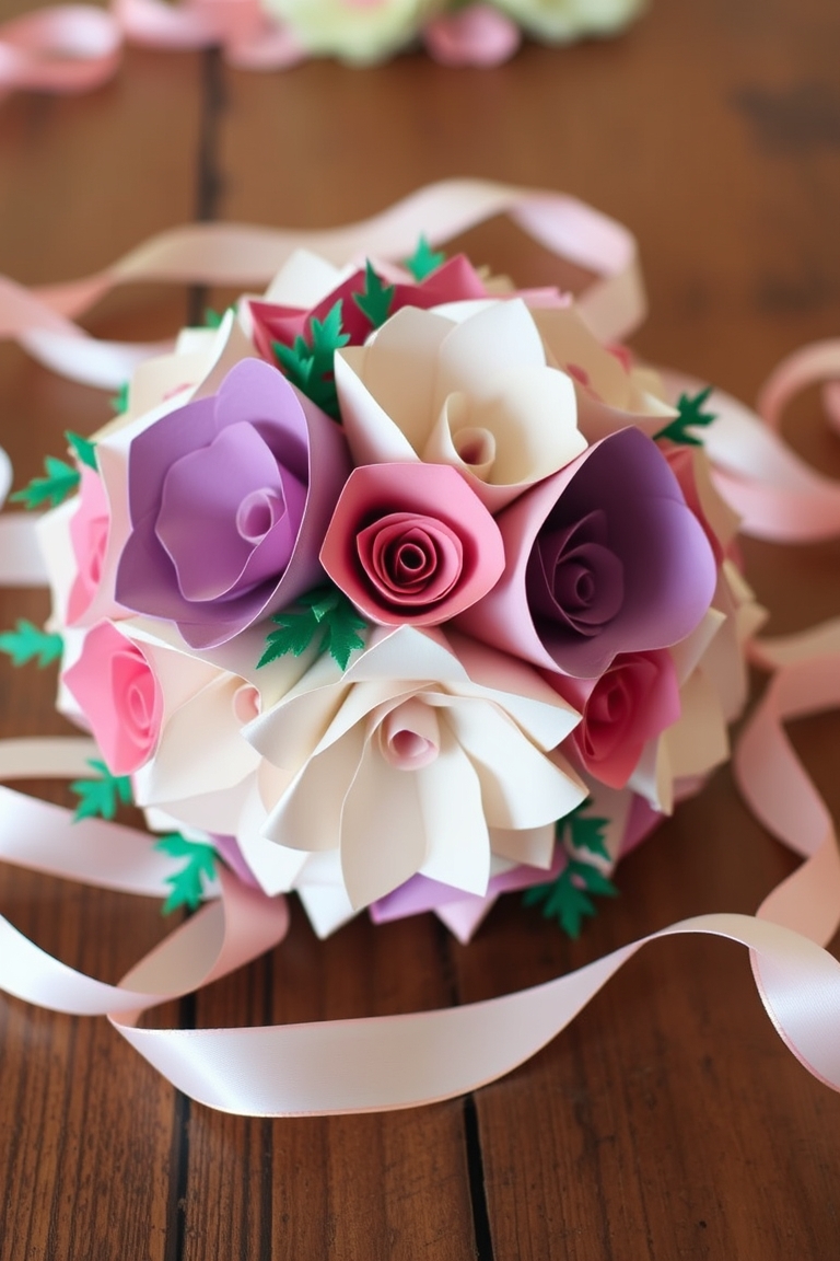 budget wedding ideas handcrafted paper bouquet