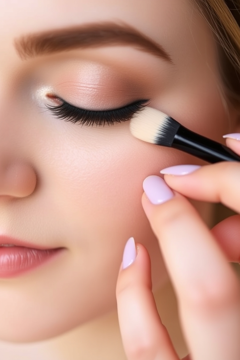 soft bridal makeup application
