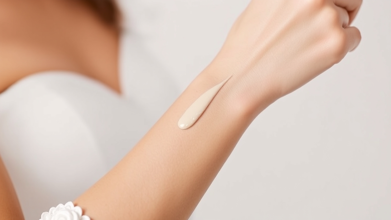 Oily skin bride applying mattifying primer