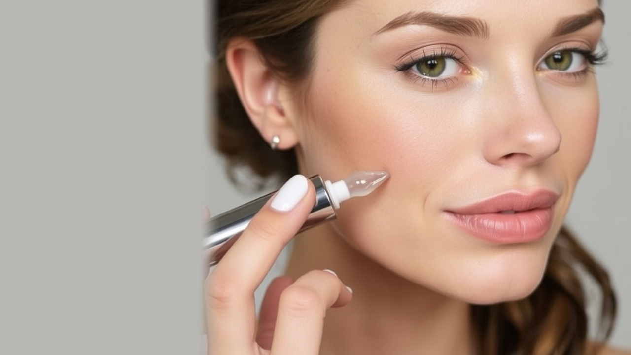 Even skin tone bride applying brightening serum before wedding