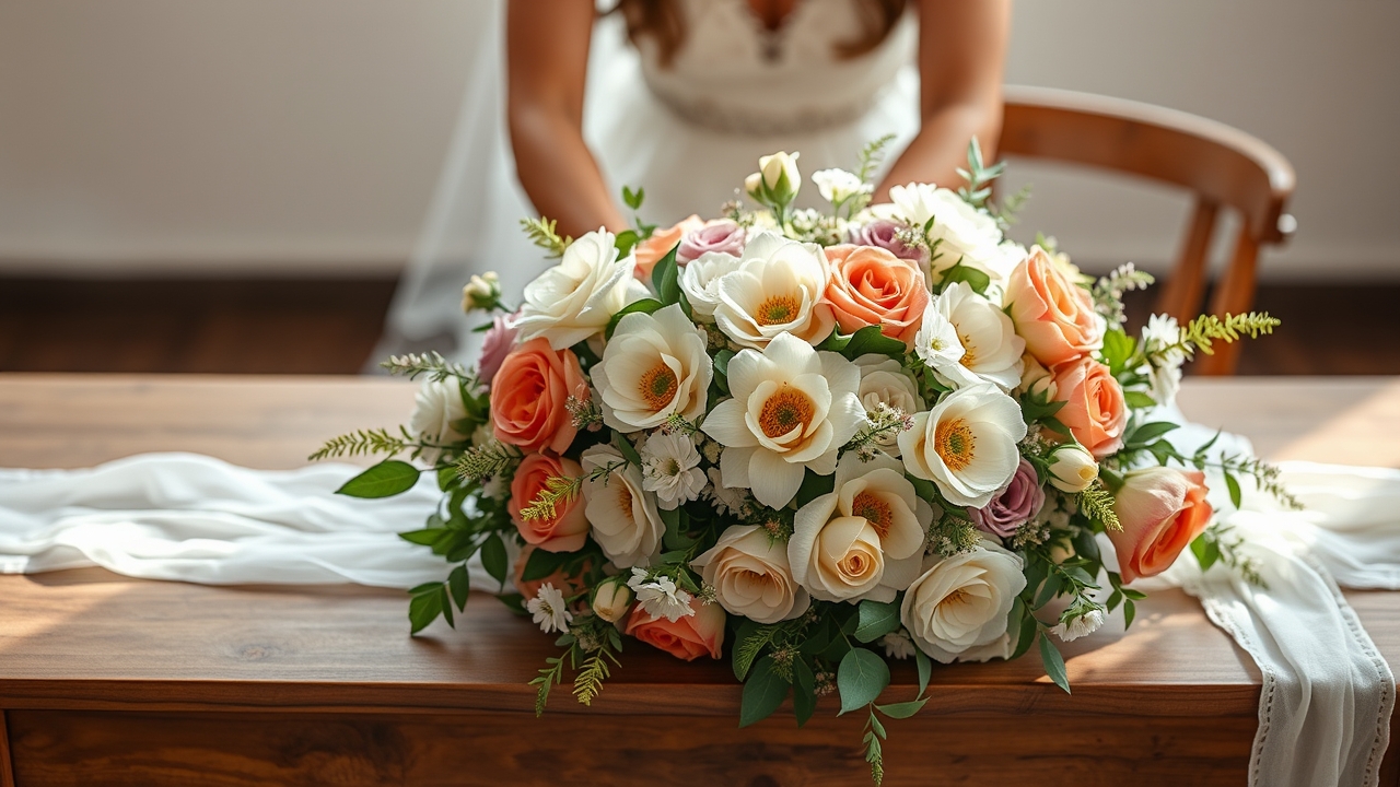 budget wedding ideas displayed on a table