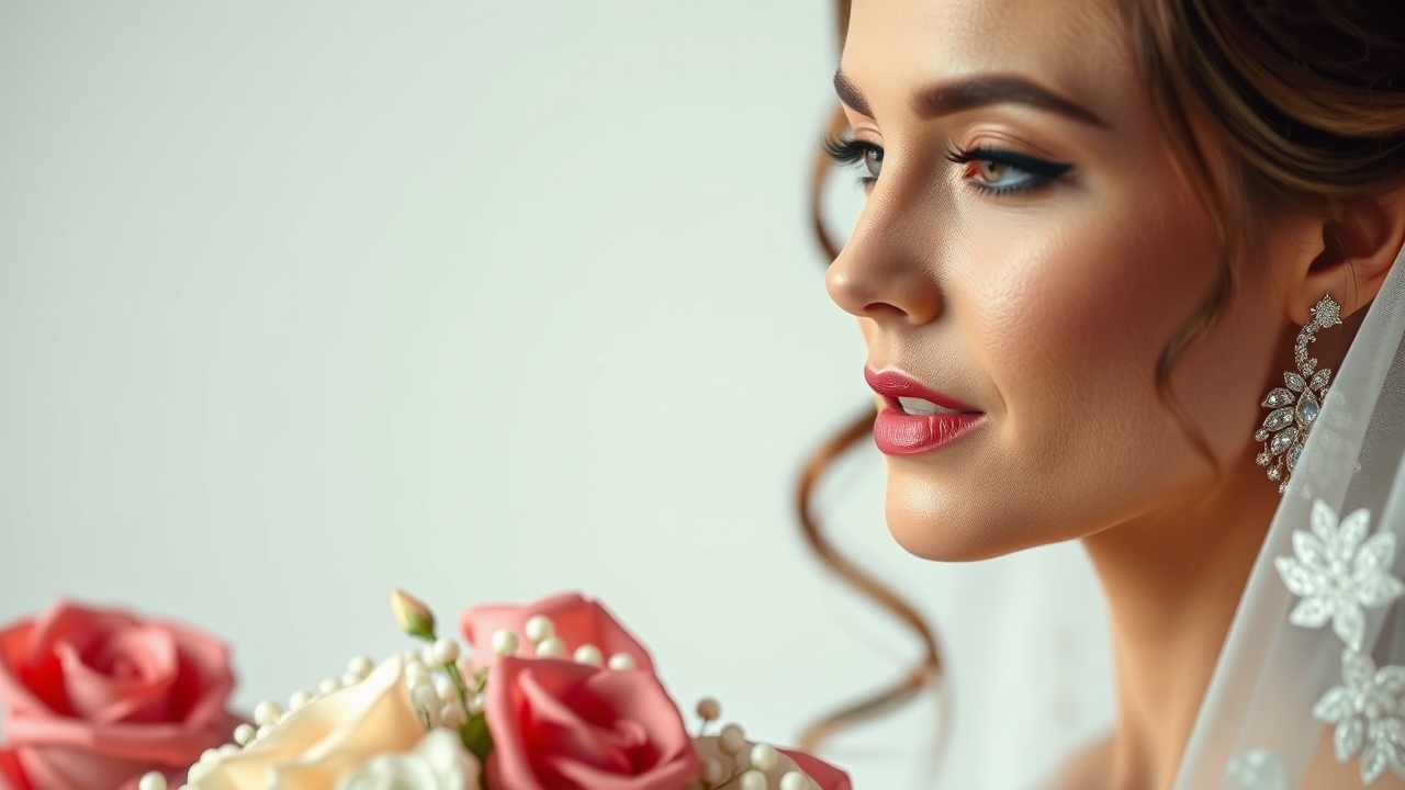 bride applying a gentle eye cream as part of her evening skincare bride routine